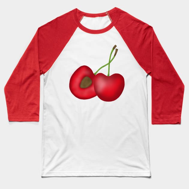 Sweet cherries Baseball T-Shirt by Juliana Costa